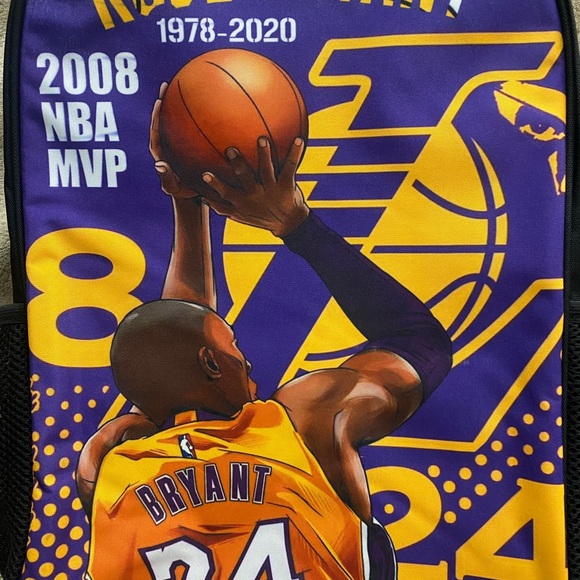 Kobe Bryant 1978-2020 LA Lakers 2008 NBA MVP Light Weight Backpack - Picture 10 of 13